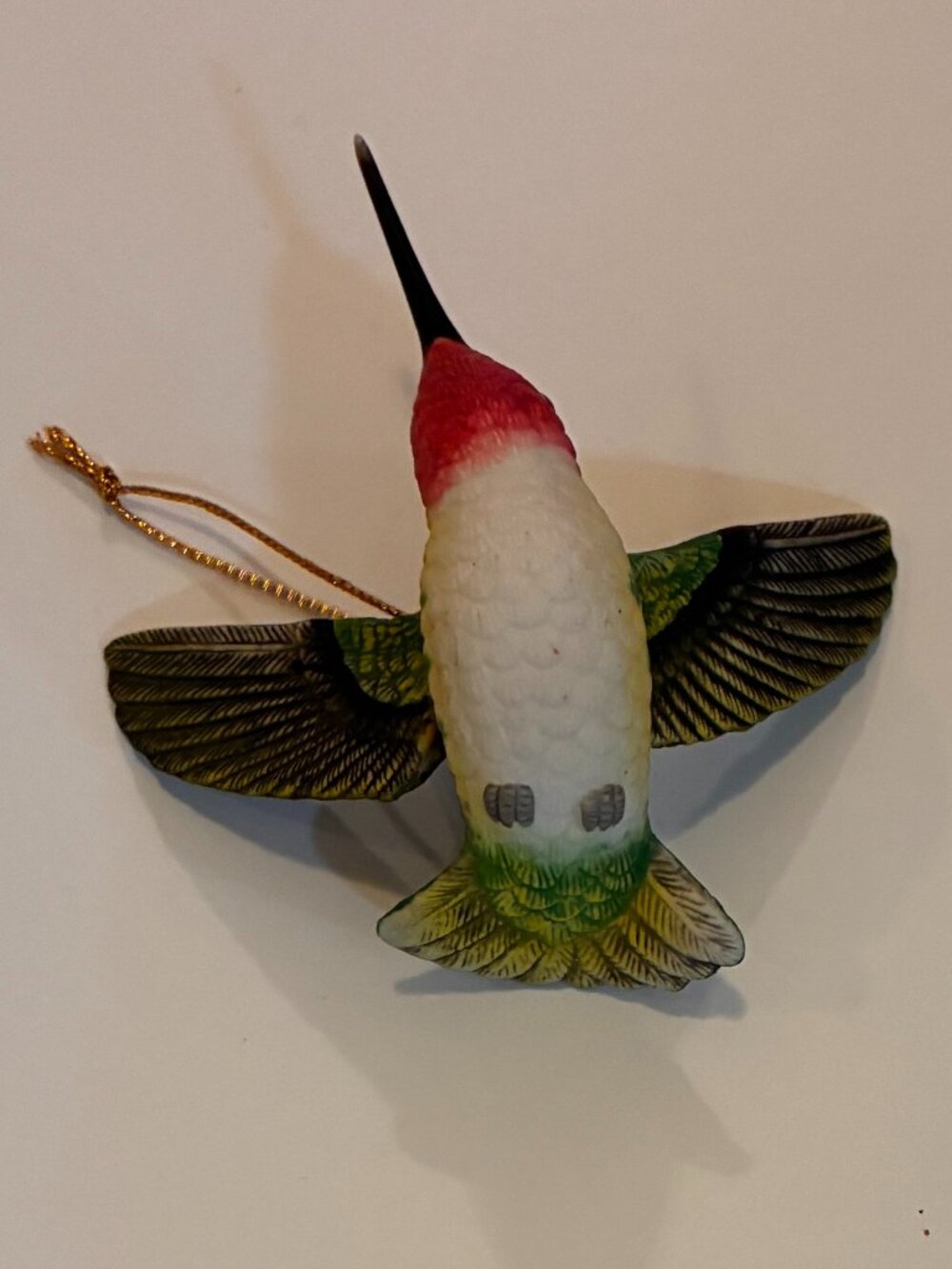 Porcelain Hummingbird Ornament - Picture 2 of 3